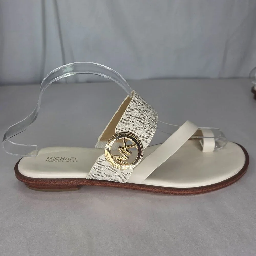 NWT Michael Kors MMK Vera Toe-Ring Slip-On Flat Sandals - Picture 3 of 7